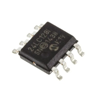 Microchip 128 kB Serial EEPROM 8-Pin SOIC, I2C Interface, 900 ns Access Time 24LC128-I/SN