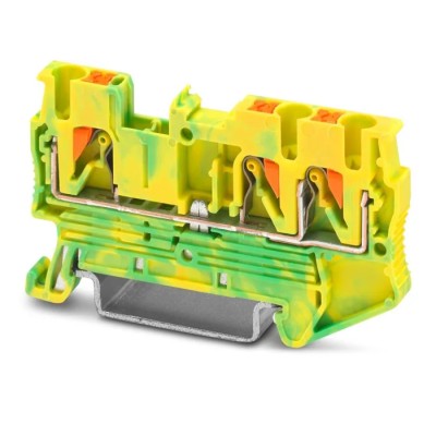 Phoenix Contact Earth Terminal Block PTU 2.5-TWIN-PE Series Green Yellow 0.14mm² to 4 mm² Push-in 3209565