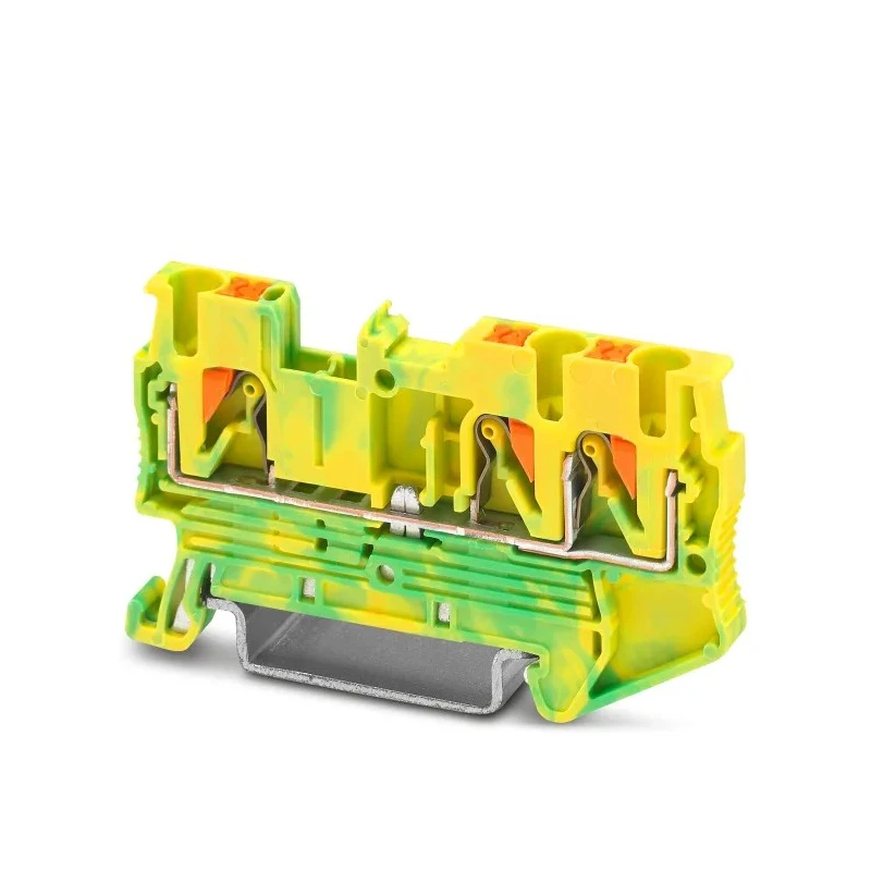 Phoenix Contact Earth Terminal Block PTU 2.5-TWIN-PE Series Green Yellow 0.14mm² to 4 mm² Push-in 3209565