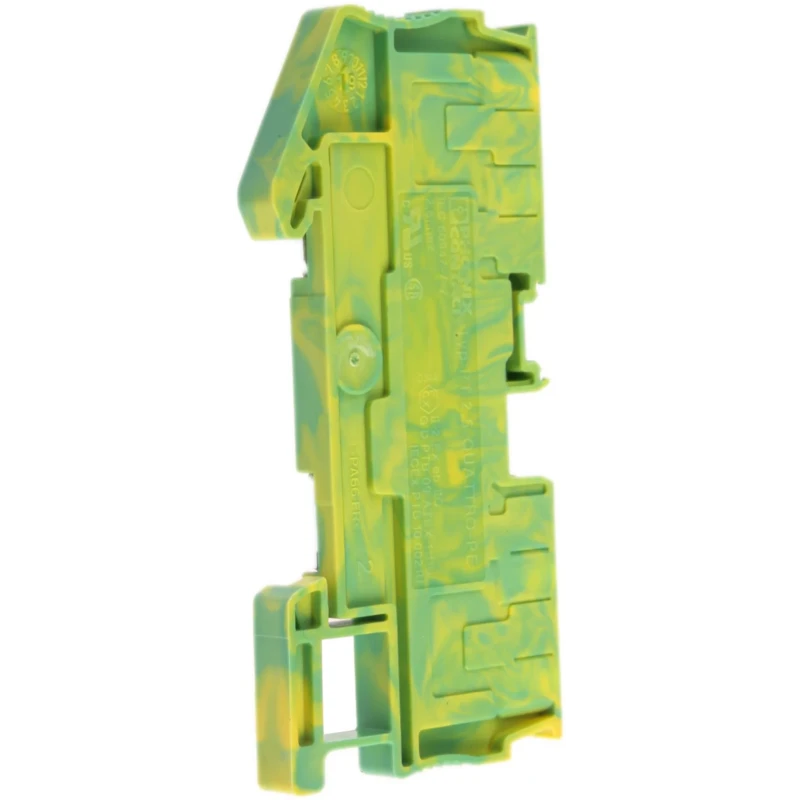 Phoenix Contact PT 2.5-QUATTRO-PE Series Earth Terminal Block Yellow Green 26 to 12 AWG Push-in 8kV 3209594
