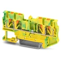 Phoenix Contact PT 2.5-QUATTRO-PE Series Earth Terminal Block Yellow Green 26 to 12 AWG Push-in 8kV 3209594