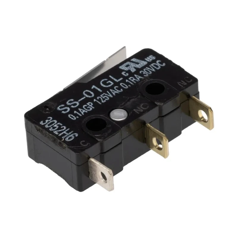 Omron SS Subminiature Hinge Lever Micro Switch Solder Terminal 100mA 30V DC SPDT IP40 SS-01GL