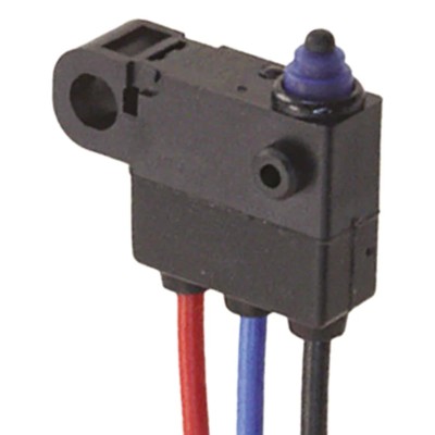 Omron Aratas Pin Plunger Micro Switch, Pre-Wired Terminal, 2A Contact Current, SPDT, IP67 Rated D2HW-C201M