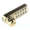 Codelock Brass Mechanical Polished Code Lock CL2255PB, Mechanical, 35-60mm Door Thickness, Polished Finish