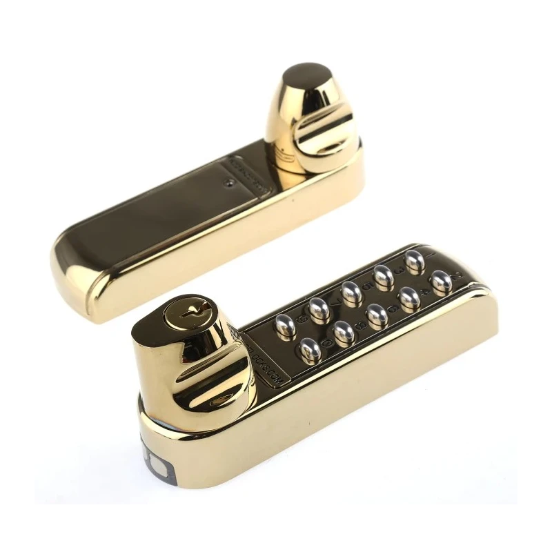 Codelock Brass Mechanical Polished Code Lock CL2255PB, Mechanical, 35-60mm Door Thickness, Polished Finish