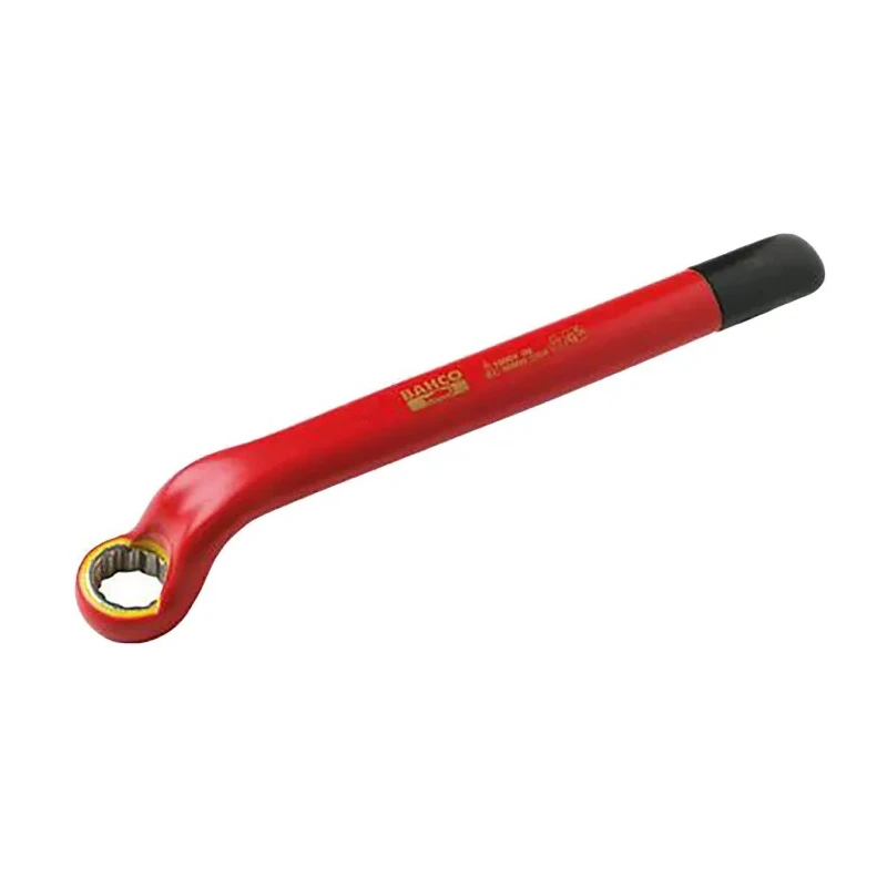 Bahco Insulated Offset Ring Spanner 8 mm, 150 mm Overall Length, 12 Point Dynamic-Drive Profile VDE 1000V Approved 2MV-8