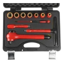 Bahco 11-Piece 1/2 in Standard Socket Set VDE 1000V Approved Chrome Vanadium Steel 10-22 mm 7811DMV