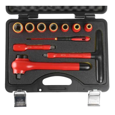 Bahco 11-Piece 1/2 in Standard Socket Set VDE 1000V Approved Chrome Vanadium Steel 10-22 mm 7811DMV