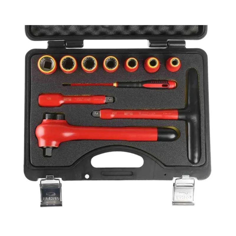 Bahco 11-Piece 1/2 in Standard Socket Set VDE 1000V Approved Chrome Vanadium Steel 10-22 mm 7811DMV