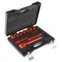 Bahco 11-Piece 1/2 in Standard Socket Set VDE 1000V Approved Chrome Vanadium Steel 10-22 mm 7811DMV