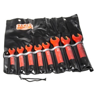Bahco Insulated Open Ended Spanner Set 8 Pieces 10 to 19 mm Chrome Vanadium Steel 6MV/8T