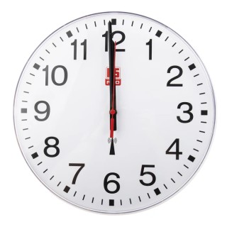 RS PRO Radio Controlled White Analogue Wall Clock 300 mm Diameter Plastic Case Shatterproof Front Lens 669-9252