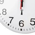 RS PRO Radio Controlled White Analogue Wall Clock 300 mm Diameter Plastic Case Shatterproof Front Lens 669-9252
