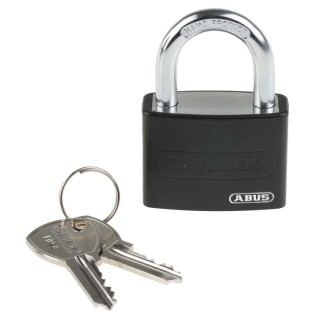 ABUS Keyed Steel, Aluminium Safety Padlock Weatherproof, 6.5 mm Shackle Diameter, 22.5 mm 49944 - T65AL/40 Black KA 6401