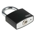 ABUS Keyed Steel, Aluminium Safety Padlock Weatherproof, 6.5 mm Shackle Diameter, 22.5 mm 49944 - T65AL/40 Black KA 6401