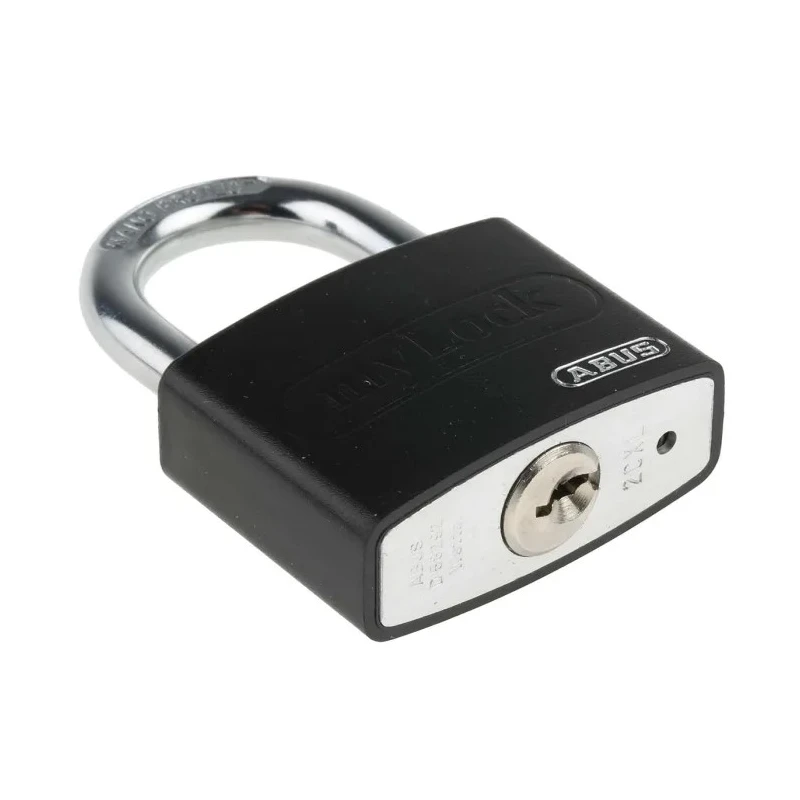 ABUS Keyed Steel, Aluminium Safety Padlock Weatherproof, 6.5 mm Shackle Diameter, 22.5 mm 49944 - T65AL/40 Black KA 6401
