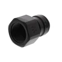 John Guest Black Acetal Copolymer Fitting, Male Female, 3/8 in PM450813E
