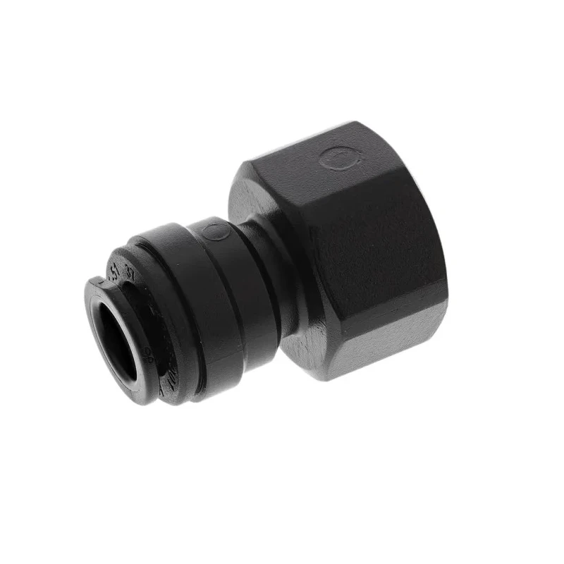 John Guest Black Acetal Copolymer Fitting, Male Female, 3/8 in PM450813E