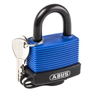 ABUS Weatherproof Keyed Brass Padlock with Stainless Steel 9 mm Shackle, 59 mm Body 70IB/50