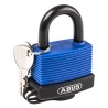 ABUS Weatherproof Keyed Brass Padlock with Stainless Steel 9 mm Shackle, 59 mm Body 70IB/50