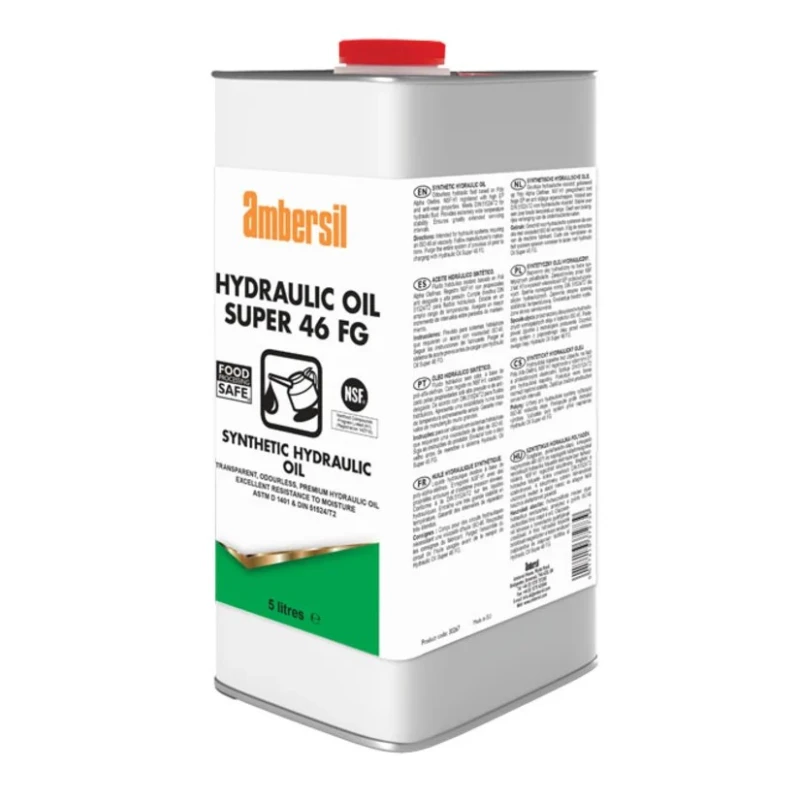 Ambersil Hydraulic Fluid, ISO Grade 46, Transparent Odourless 5L 30267-002
