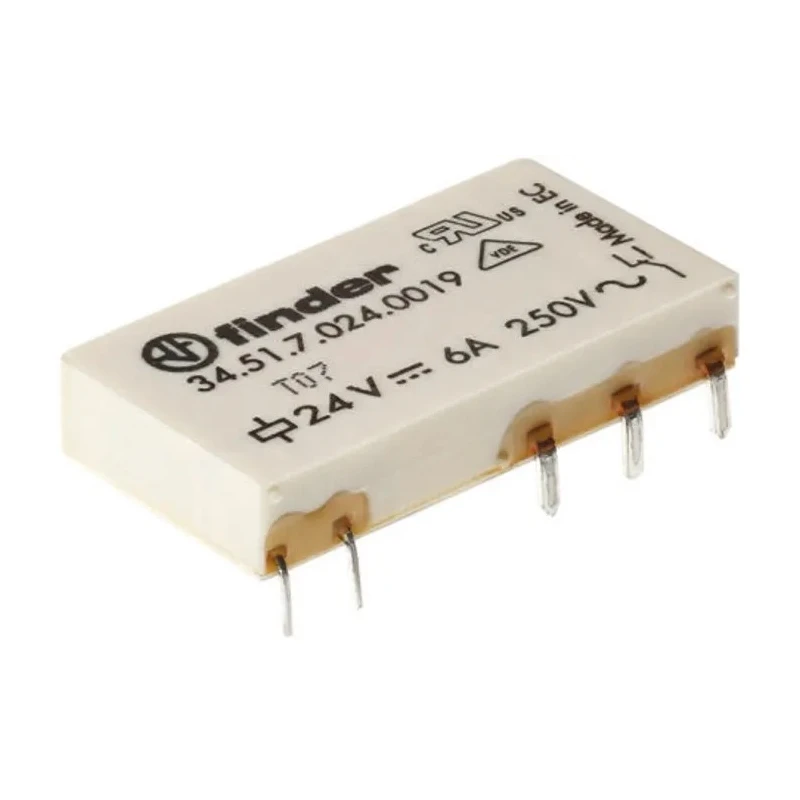 Finder PCB Power Relay 12V DC Coil 6A Switching Current SPDT 34.51.7.012.0019