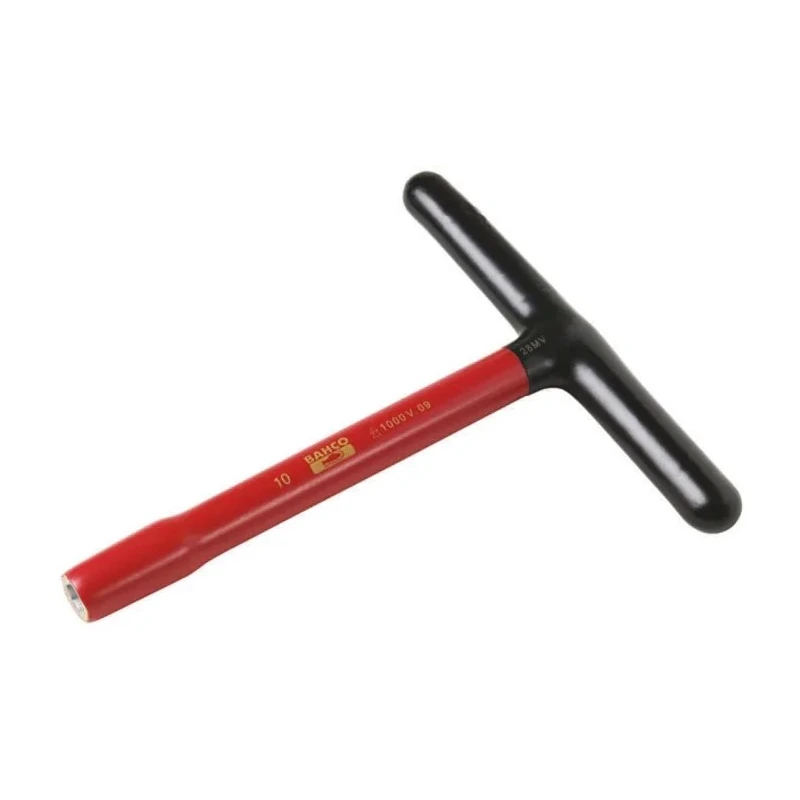 Bahco Professional Insulated T-Handle Nut Driver VDE/1000V Approved, High Alloy Steel Blade, Plastic Handle, 200mm 28MV-19