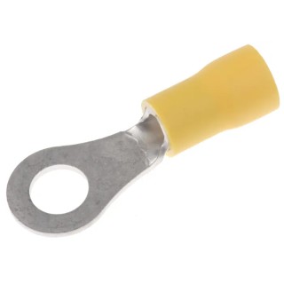 JST FV Insulated Ring Terminal M6 Stud Size 12 AWG to 10 AWG Vinyl Yellow FVWS5.5-6(LF)