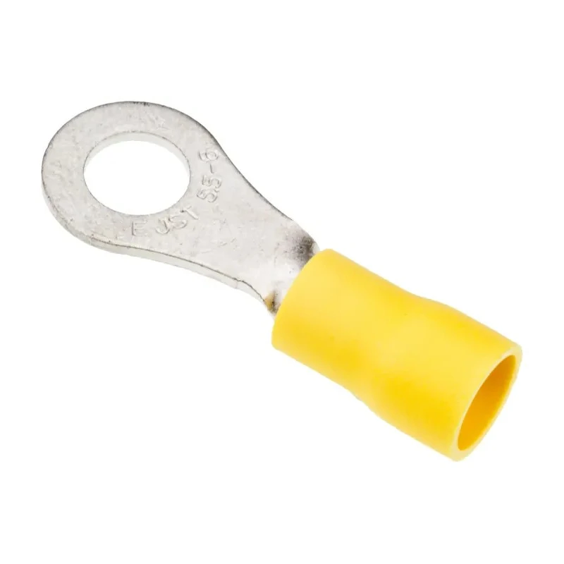 JST FV Insulated Ring Terminal M6 Stud Size 12 AWG to 10 AWG Vinyl Yellow FVWS5.5-6(LF)