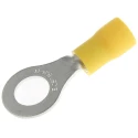 JST FV Insulated Ring Terminal M8 Stud Size 12 AWG to 10 AWG Yellow Vinyl Insulation FVWS5.5-8(LF)
