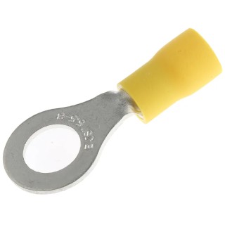 JST FV Insulated Ring Terminal M8 Stud Size 12 AWG to 10 AWG Yellow Vinyl Insulation FVWS5.5-8(LF)