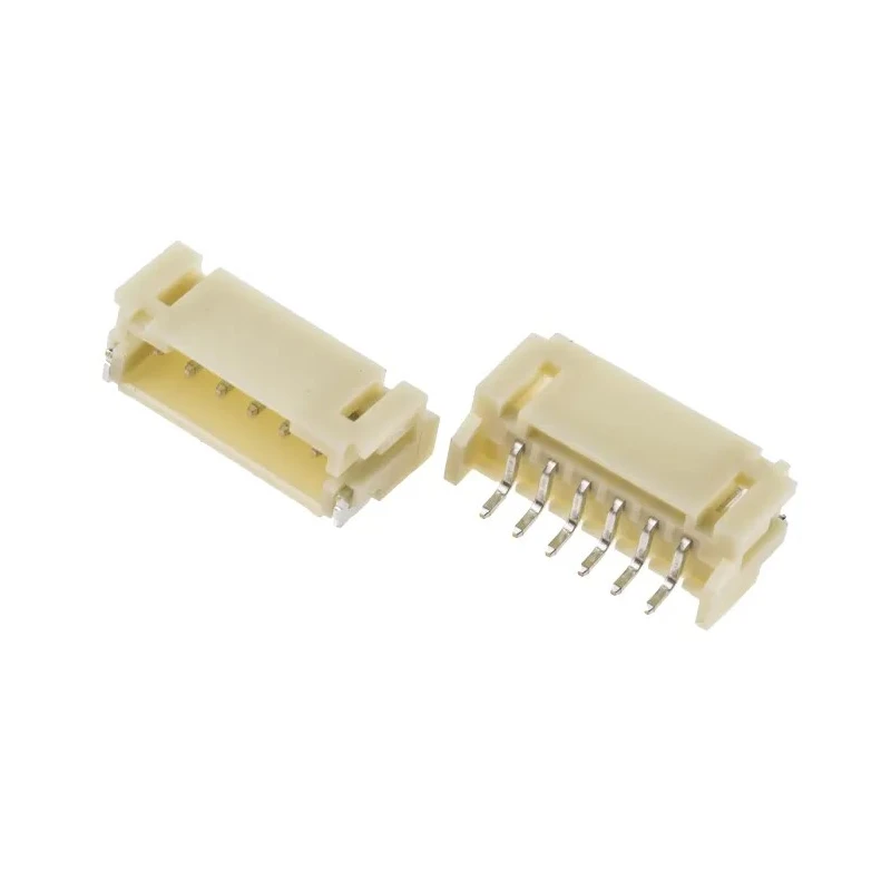 JST PH Series Right Angle Surface PCB Header 6 Contacts 2 mm Pitch 1 Row Shrouded S6B-PH-SM4-TB(LF)(SN)