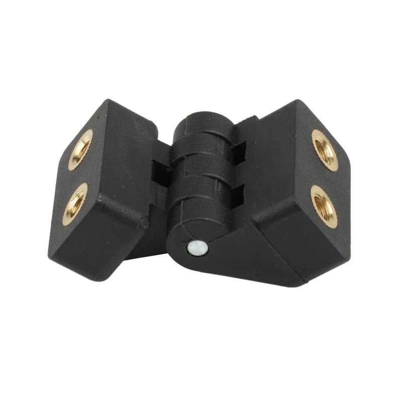 RS PRO Nylon Butt Hinge Black Powder Coated with Knuckle Pin Screw Fixing 30 mm x 30 mm x 25 mm 702-7835