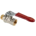 RS PRO Brass High-Pressure Threaded Ball Valve BSPP 3/8 in PVC Coated Handle 32 Bar 733-5233
