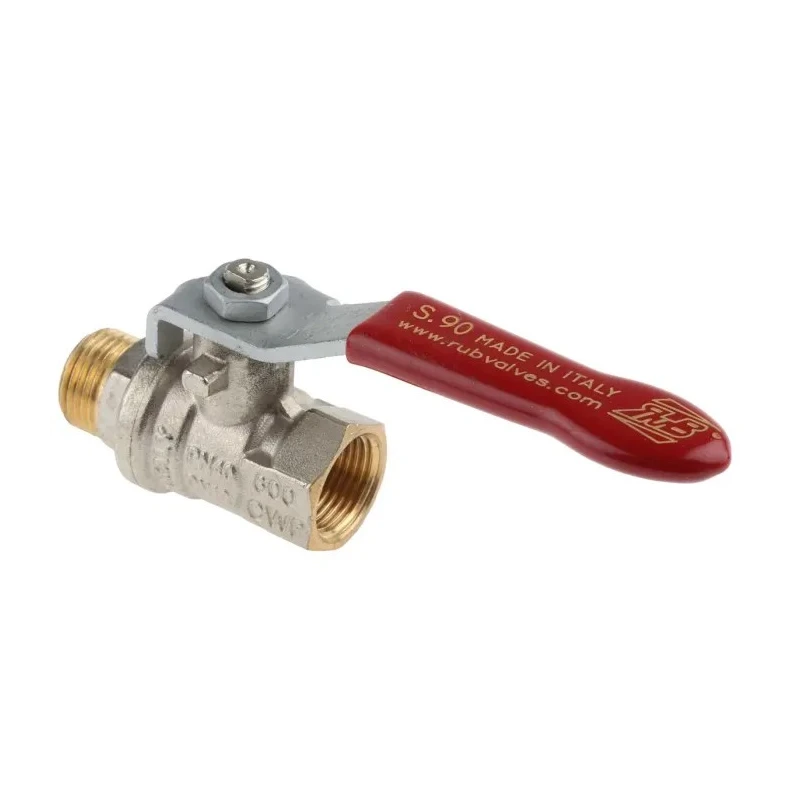 RS PRO Brass High-Pressure Threaded Ball Valve BSPP 3/8 in PVC Coated Handle 32 Bar 733-5233