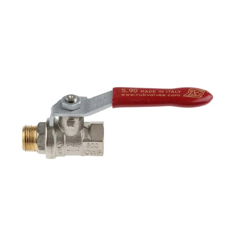 RS PRO Brass High-Pressure Threaded Ball Valve BSPP 3/8 in PVC Coated Handle 32 Bar 733-5233