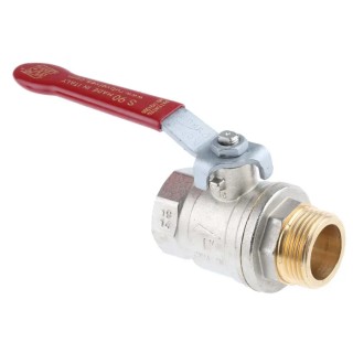 RS PRO Brass Threaded Ball Valve 1 in BSPP, High Pressure, PVC Coated Steel Handle 733-5249