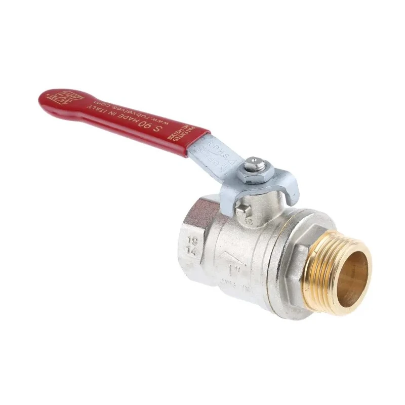 RS PRO Brass Threaded Ball Valve 1 in BSPP, High Pressure, PVC Coated Steel Handle 733-5249