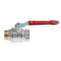 RS PRO Brass Threaded Ball Valve 1 in BSPP, High Pressure, PVC Coated Steel Handle 733-5249