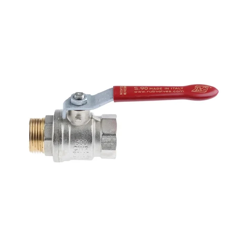 RS PRO Brass Threaded Ball Valve 1 in BSPP, High Pressure, PVC Coated Steel Handle 733-5249