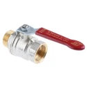 RS PRO Brass Threaded Ball Valve 1 in BSPP, High Pressure, PVC Coated Steel Handle 733-5249