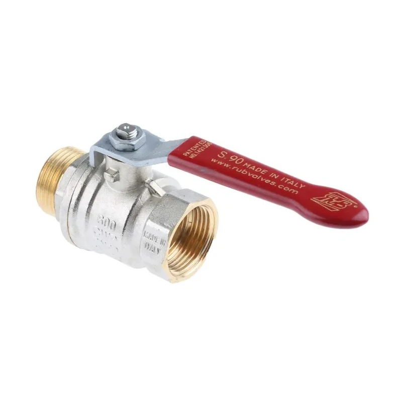 RS PRO Brass Threaded Ball Valve 1 in BSPP, High Pressure, PVC Coated Steel Handle 733-5249