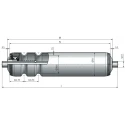 Interroll M5 Conveyor Roller Zinc Plated Tube 50 mm Diameter x 700 mm Length Load Capacity 878N Series 17X 17X5JAEVAB