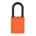 Brady Orange Nylon Padlock with 6.35 mm Shackle Diameter and 38.1 mm Shackle Length 813598