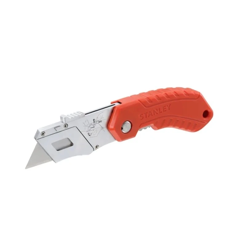 Stanley Safety Knife with Straight Steel Blade 60 mm Retractable Utility Knife 0-10-243