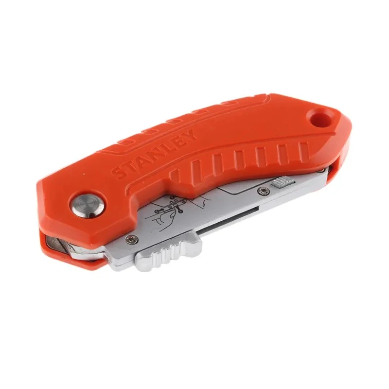 Stanley Safety Knife with Straight Steel Blade 60 mm Retractable Utility Knife 0-10-243