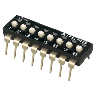 APEM Raised Actuator Slide Rotary Coded DIP Switch IKD0800101