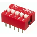 APEM Raised Rotary Coded DIP Switch Through Hole NDS-05-V