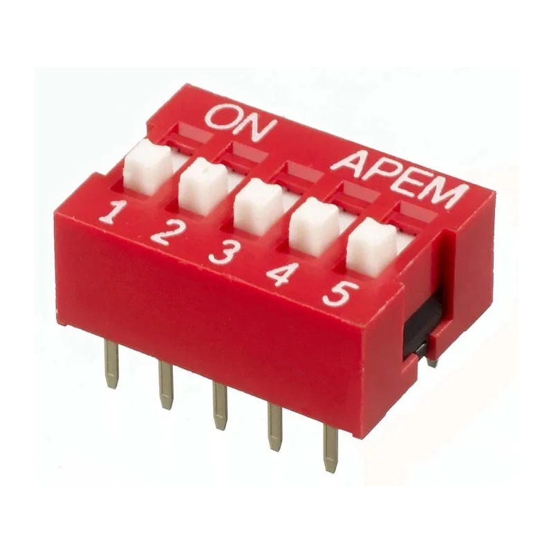 APEM Raised Rotary Coded DIP Switch Through Hole NDS-05-V
