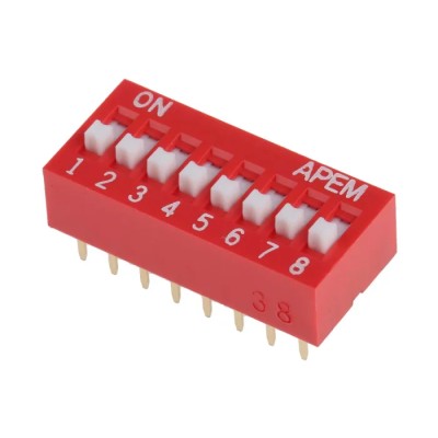 APEM Raised Rotary Coded DIP Switch Through Hole NDS-08-V